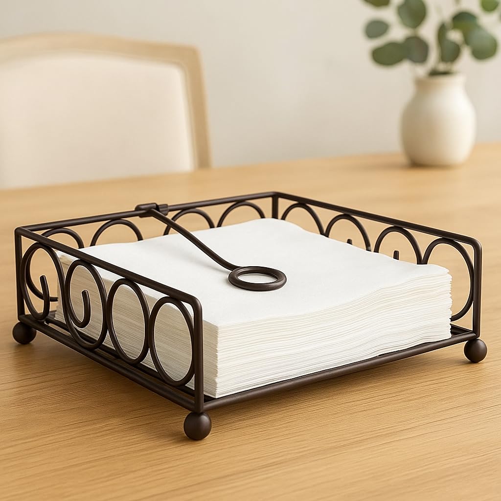 Craft Mshopr Double S Shaped Wrought Iron Tissue roll Holder One-Handed Tear Paper | Tissue Paper Holder | Paper Towel Holder |